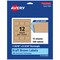 Avery Kraft Brown Rectangle Labels with Sure Feed, 1-13/16" x 2-3/16"
